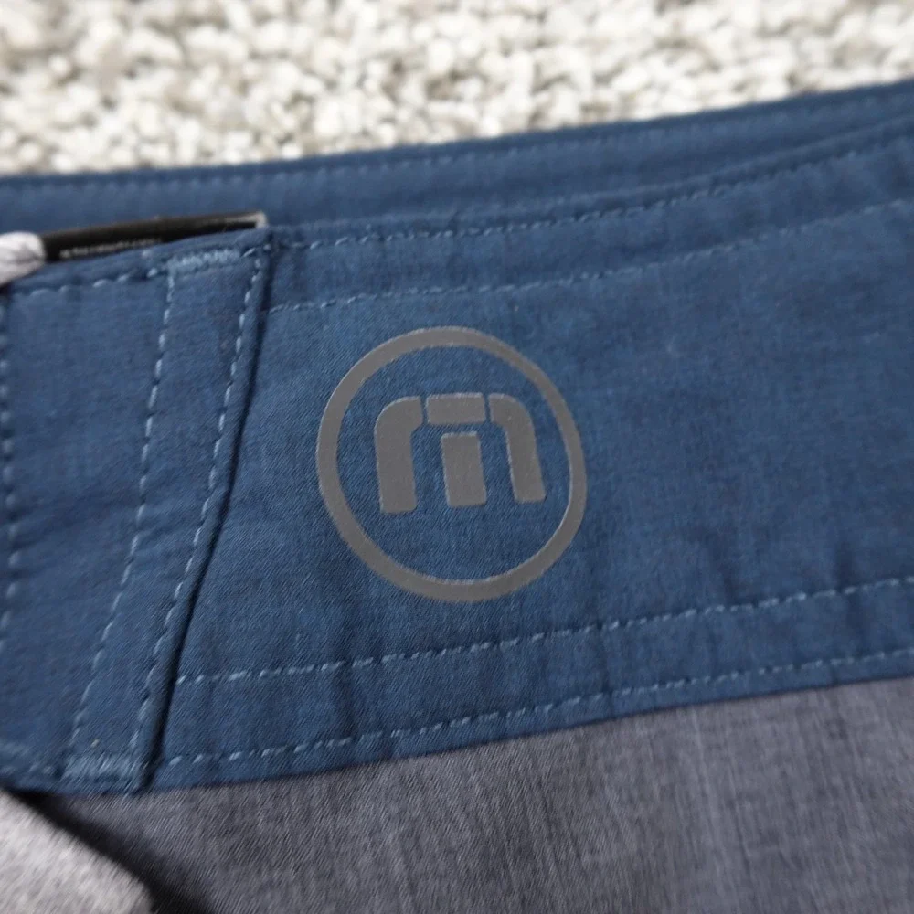 Travis Matthew Shorts Mens XL Blue Gray‎ Board Swim Trunks Surf Performance Golf